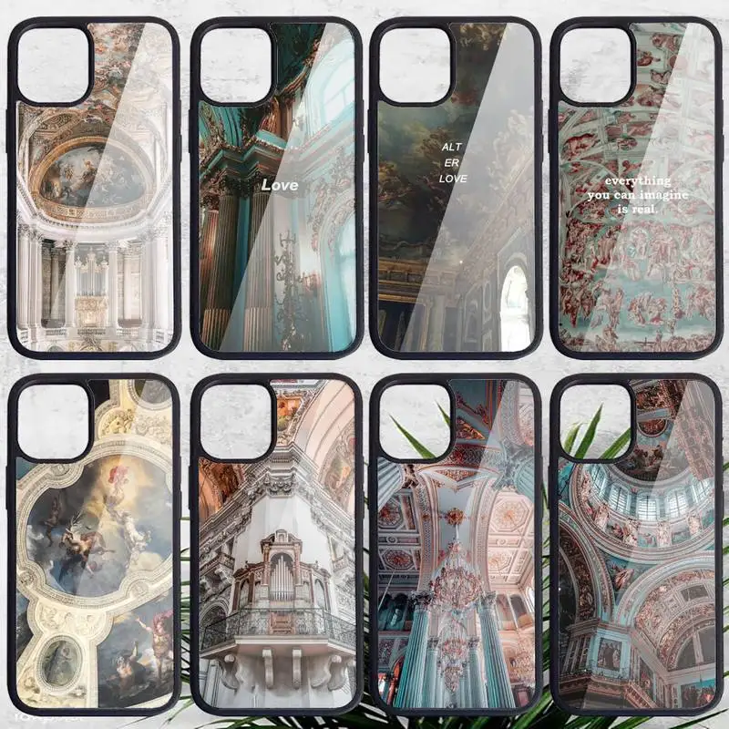 Palace of versailles The Creation of Adam Phone Case PC For iphone 14 11 13 12 x xs xr pro max mini plus Luxury shell funda