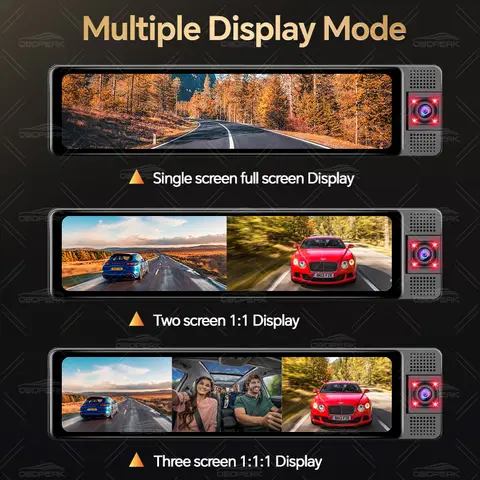 Amerikanskt lager 3-kanals bil-DVR UHD 4K 3-linser inuti fordon backkamera 5G WiFi APP DVR-inspelare bilvideoregistrator WDR 10 best sales HD-bil-DVR - №10