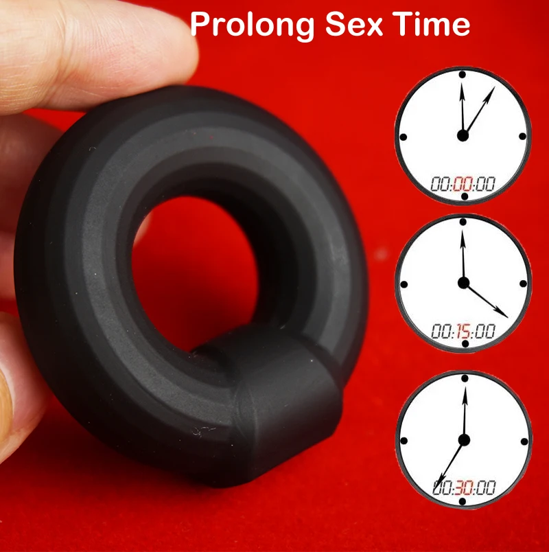 Silicone Penis Enhancer Prolonging Cock Ring Delay Ejaculation Men,Soft Stretchy Cockring Ball Testicles Scrotum Stretcher,CBT