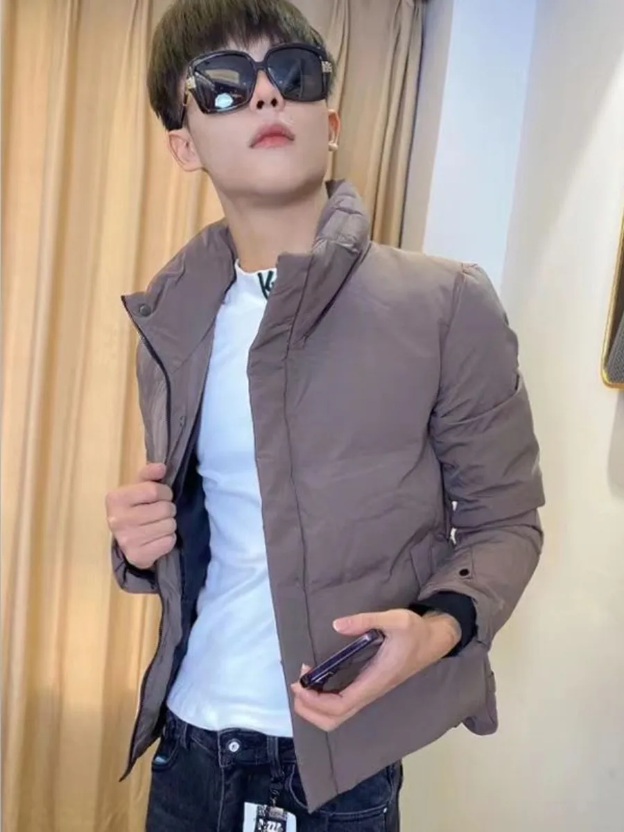 

Мужская приталенная хлопковая куртка Sli Slim Fit: модная, теплая, утолщенная, с длинными рукавами, для молодежи, зимняя.