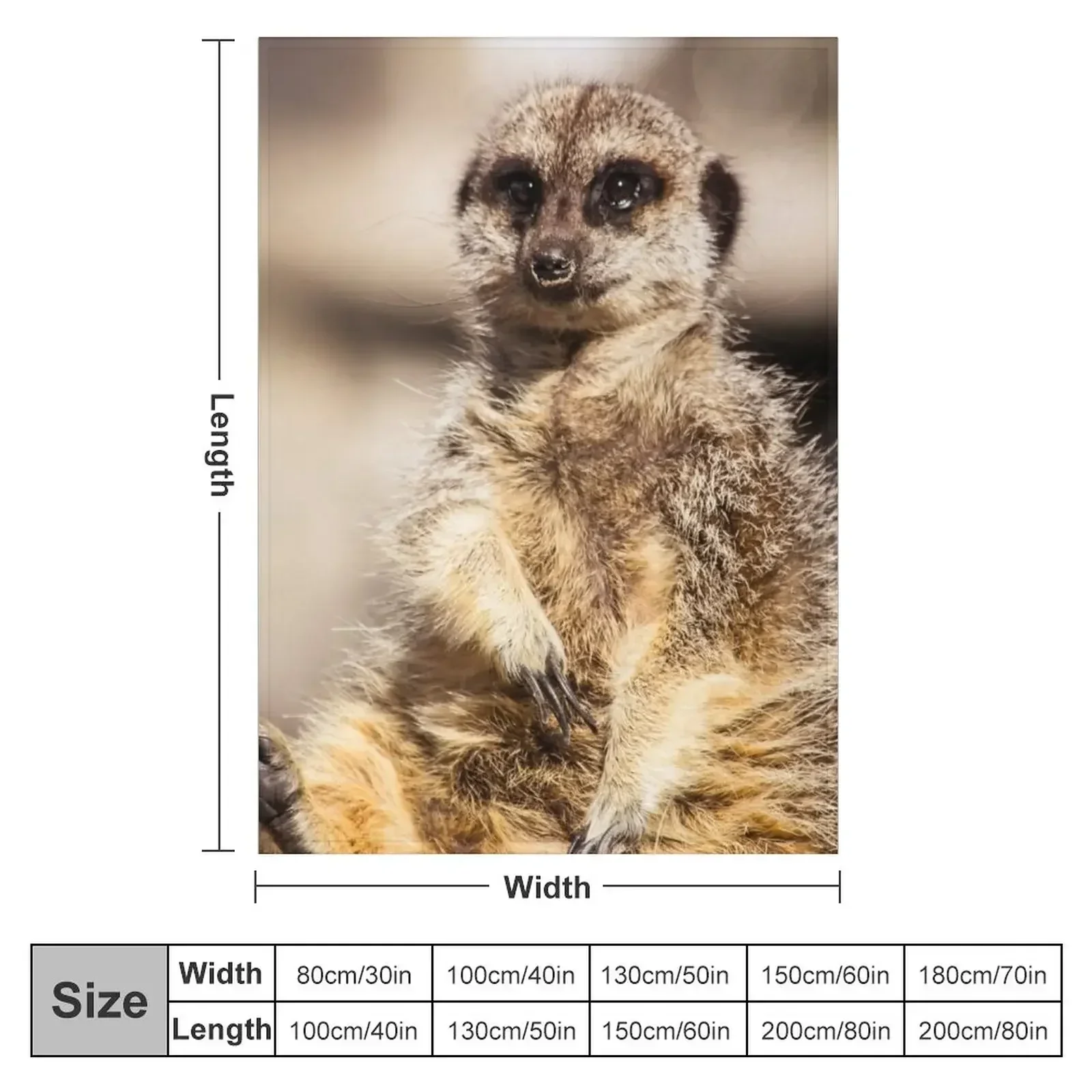 Cute Meerkat Throw Blanket Loose Camping for babies Blankets