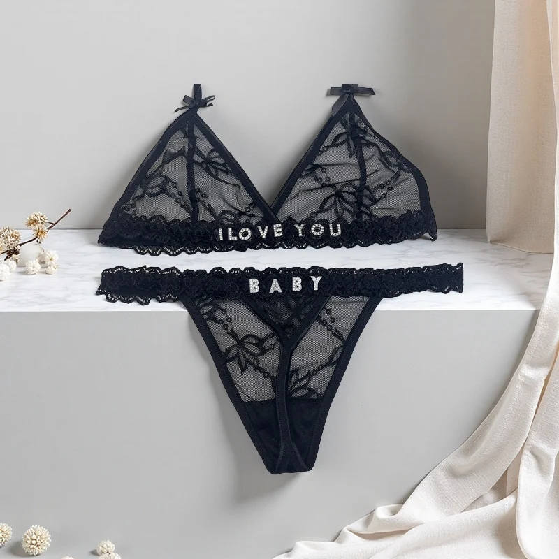 مجموعة ملابس داخلية مخصصة من حجر الراين ، حمالة صدر ثونغ سراويل داخلية مخصصة ومجموعة جي سترينغ ، حمالة صدر دانتيل مثيرة ، بيكيني طنجة ، هدية مجوهرات #1