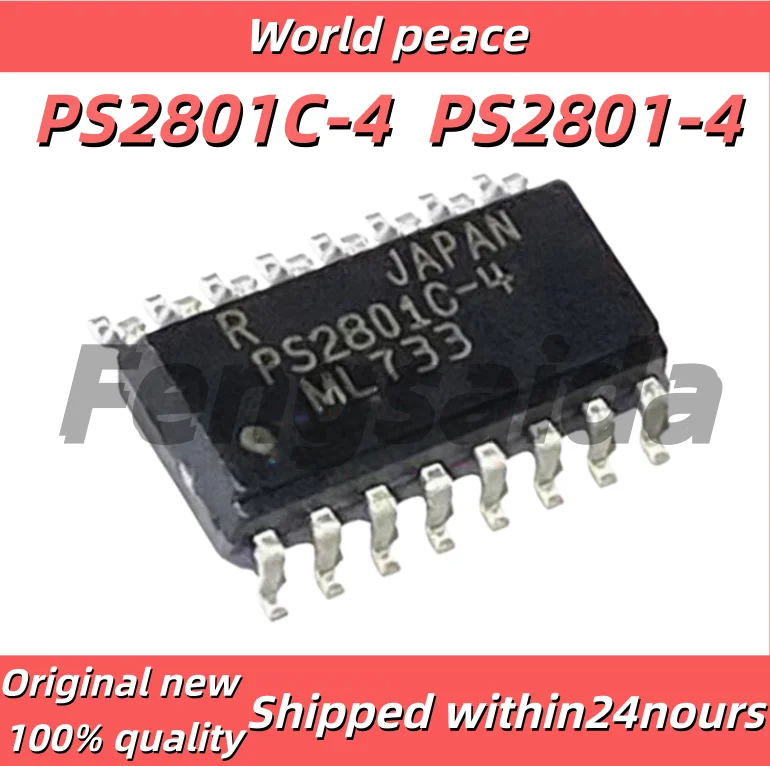 5PCS/100% Brand new original PS2801 PS2801-4 SMD SOP-16 optocoupler PS2801C-4 optical isolator