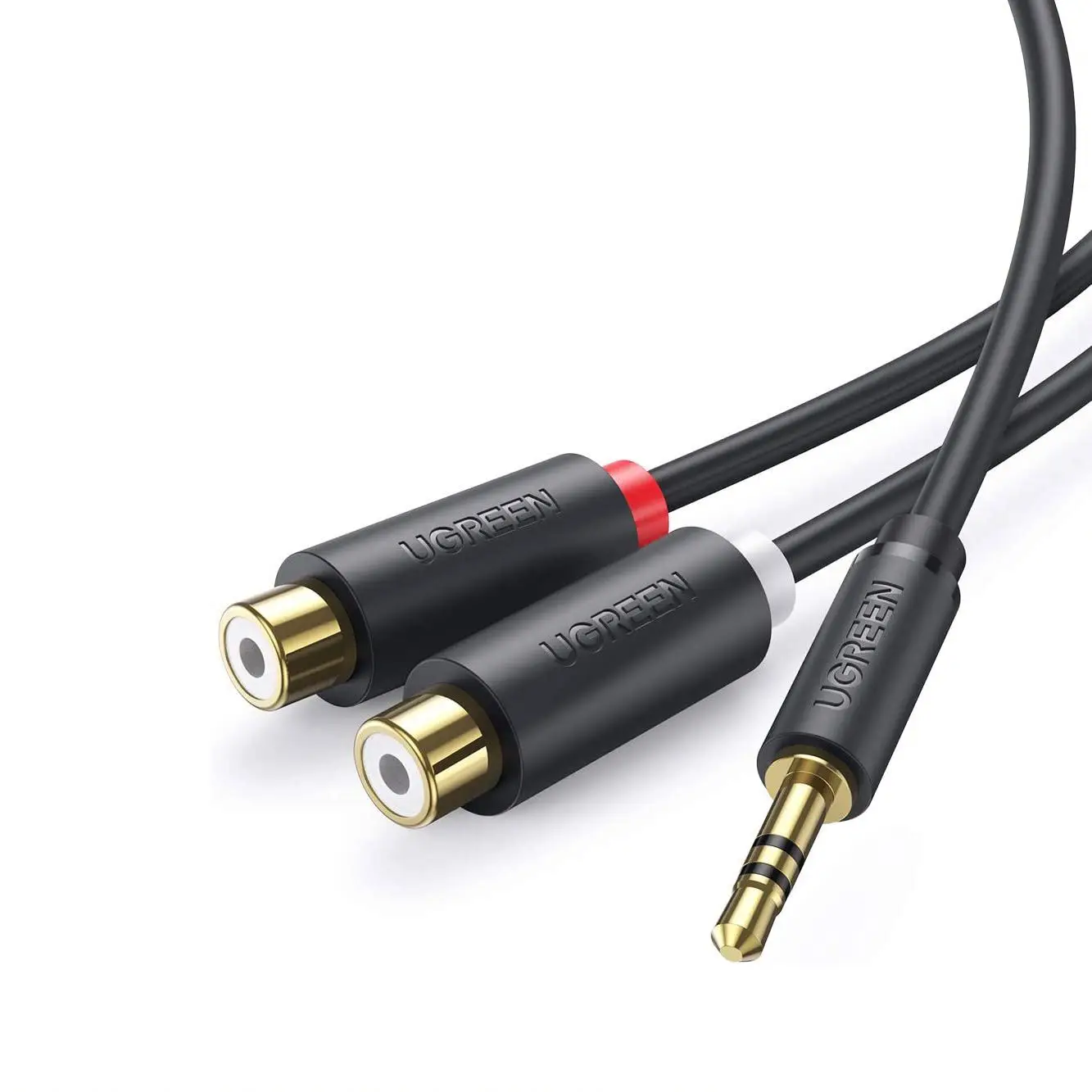 UGREEN 3.5mm Male to 2 RCA Female Jack Stereo Audio Cable Y Adapter Gold Plated Red and White to Headphone Cord Fast