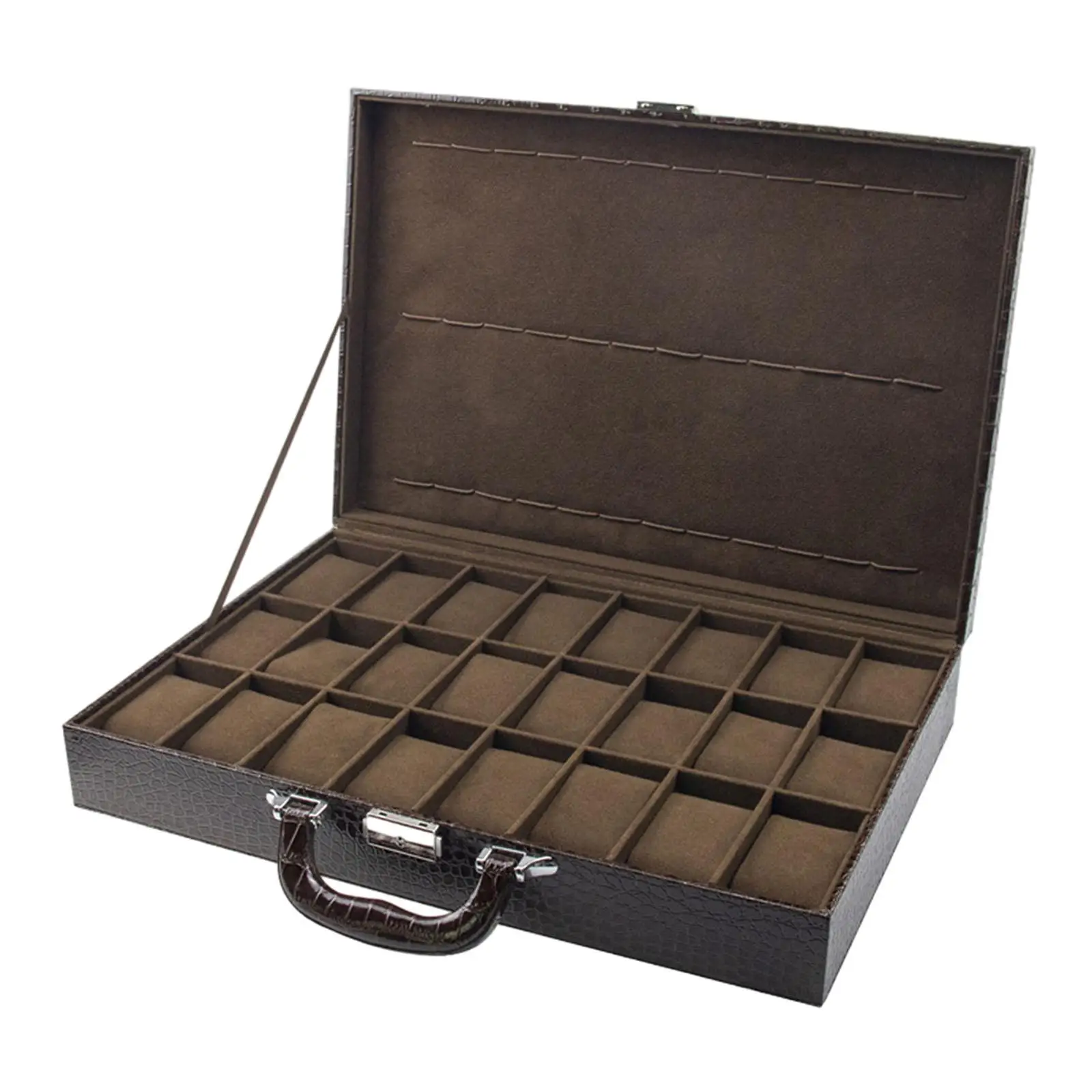 Watch Carry Case 24 Slots Watch Storage Box Watch Organizer Case for Home