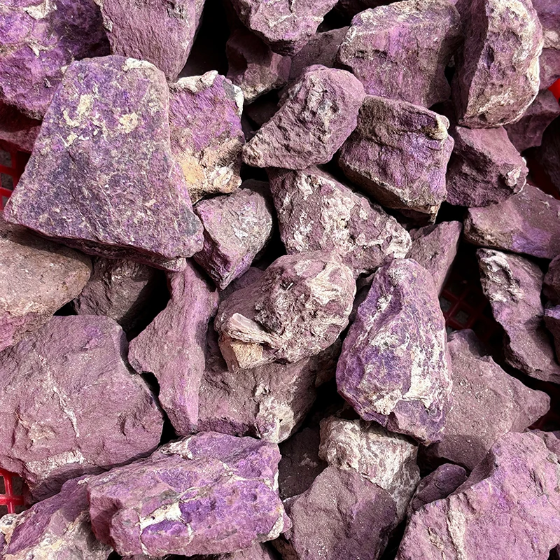 1 Pc Natural Purpurite Raw Purple Light Crystal Quartz Rough Unpolished Ore Mineral Gemstones Ornament Home Decoration