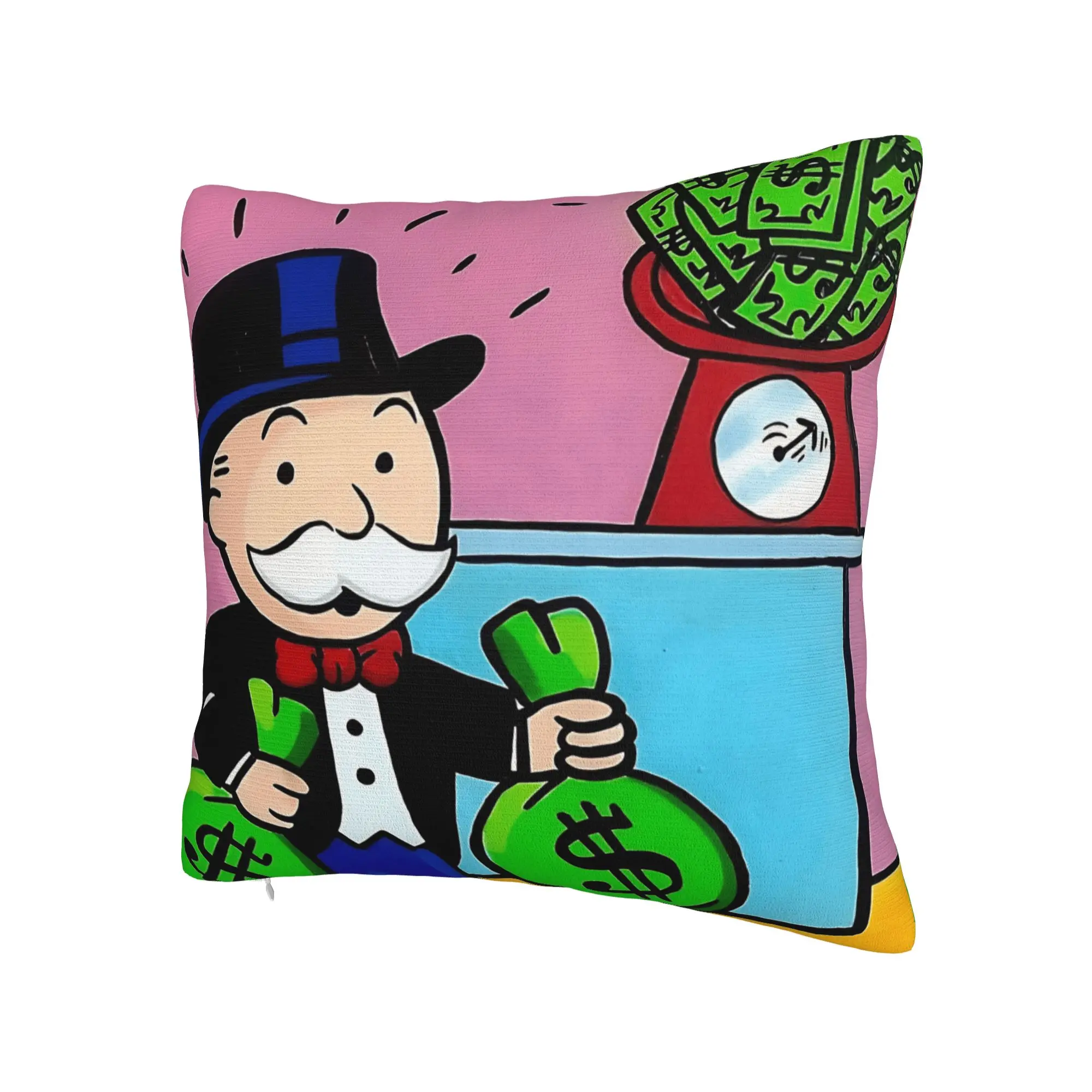 Alec Monopoly B Lucky Dragon Pillow Case  Print Pillow Cover Fashion Pillowcases For Office Car Home Decor