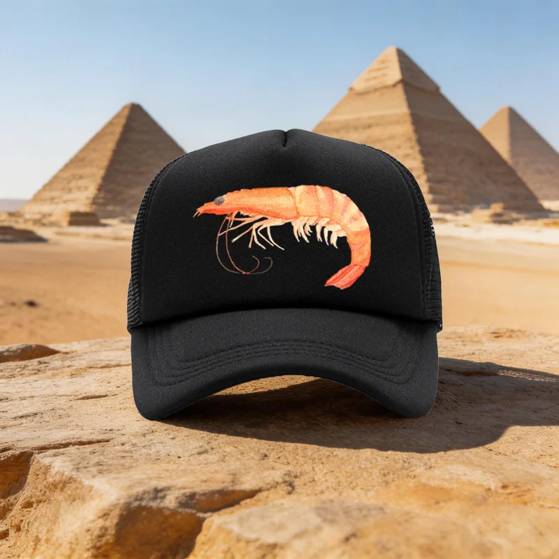 Unisex Adjustable Duckbill Baseball Cap with Snap Closure - Lightweight Mesh Suitable for for All-Season, Watercolor Lobster, fo