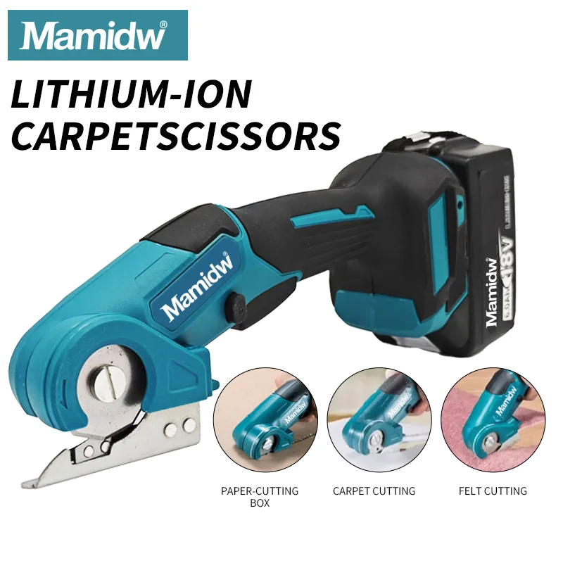

Mamidw 18V Cordless Carpet Scissors Multi Functional Pruner Round Knife Cutting Cloth Scissors Power Tool For Makita Battery