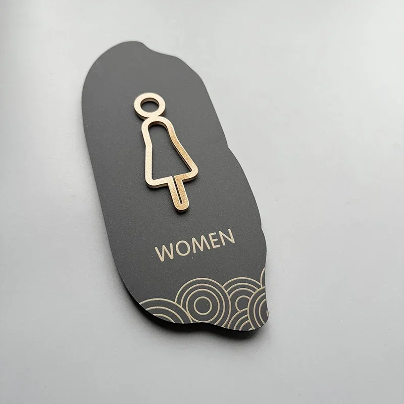 Men's and Women's Washroom Signage Acrylic Signage Toilet Bathroom Signage Warm Tips Stickers Door Signs Mall Restaurant Hotel