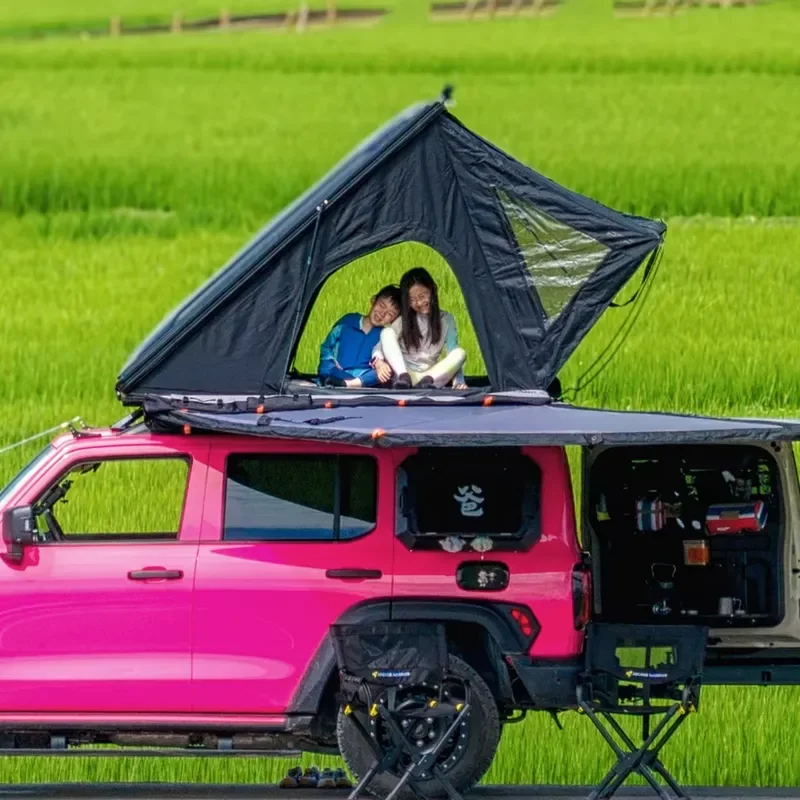 ADA Hard Shell RTT Car Roof Top Tent with Matching Luggage Racks, Waterproof Hard Tente De Toit for Outdoor Camping