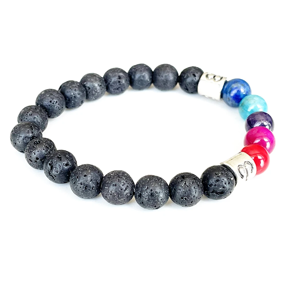 MG1652 New Aries Zodiac Womens Bracelet 8 MM Rock Lava Stone Red Chakra Beads Energy Wrist Mala Natural Gemstone Jewelry