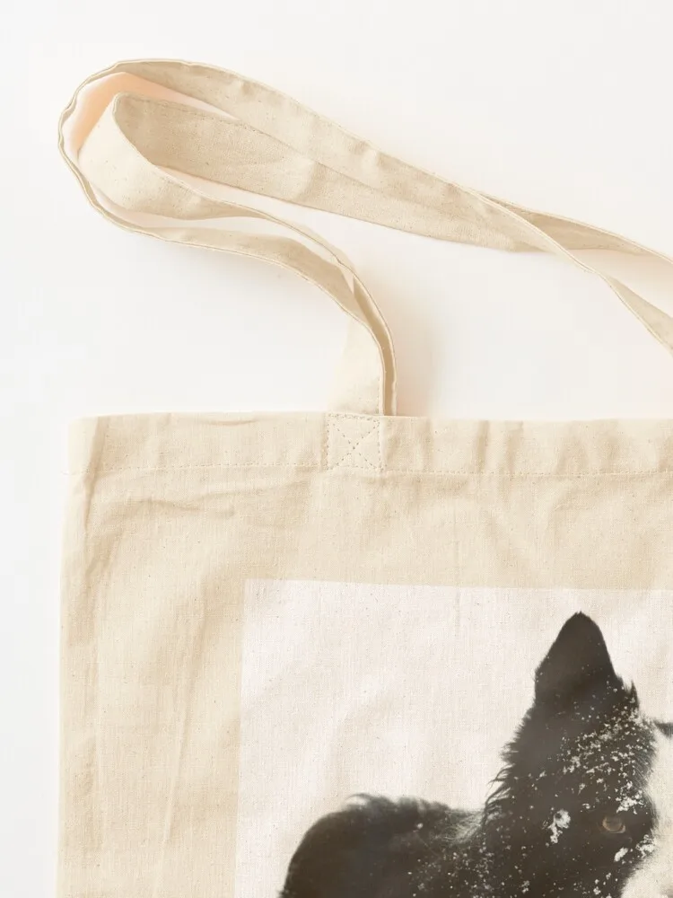 Working Winter Collie Tote Bag shopper bags cute pouch bag Women's shopper tote bag university