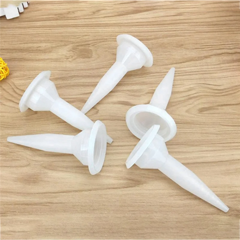24-Piece Caulking Nozzle Daubing Tool Glass Glue Concentrated Tool Sealant Dispenser Soft Rubber Nozzle Durable Easy To Use-AT64
