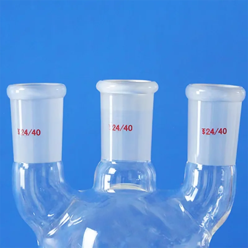 Three-neck flask piston valve discharge valve half-jacketed three-neck spherical separatory funnel 250ml
