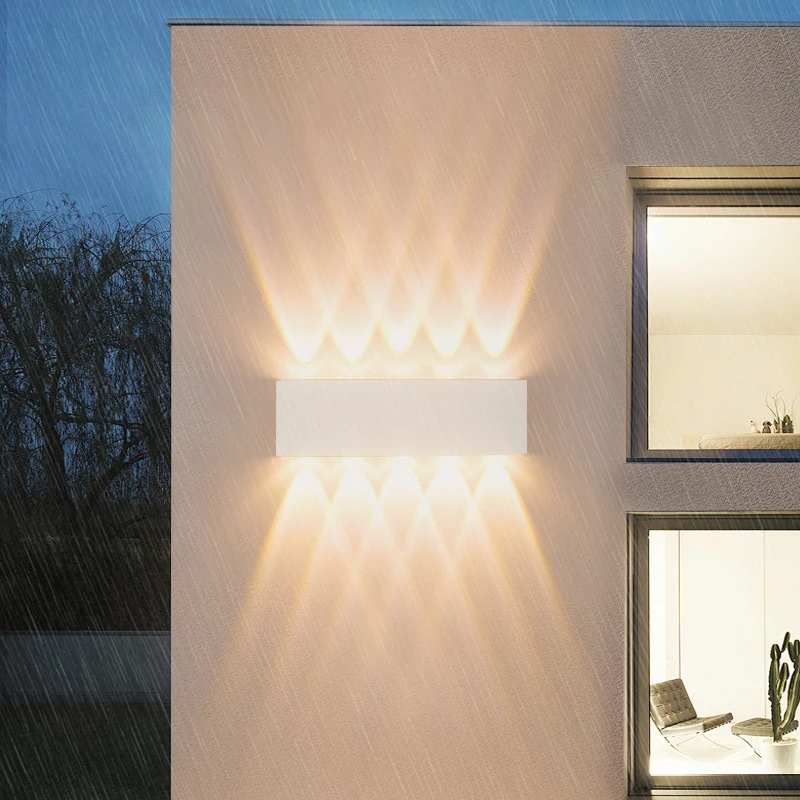 Minimalist LED Wall Lamp Outdoor Waterproof IP65 Courtyard Corridor Dining Room Bedroom Plastic Shell 85-265V Lighting Wall Lamp
