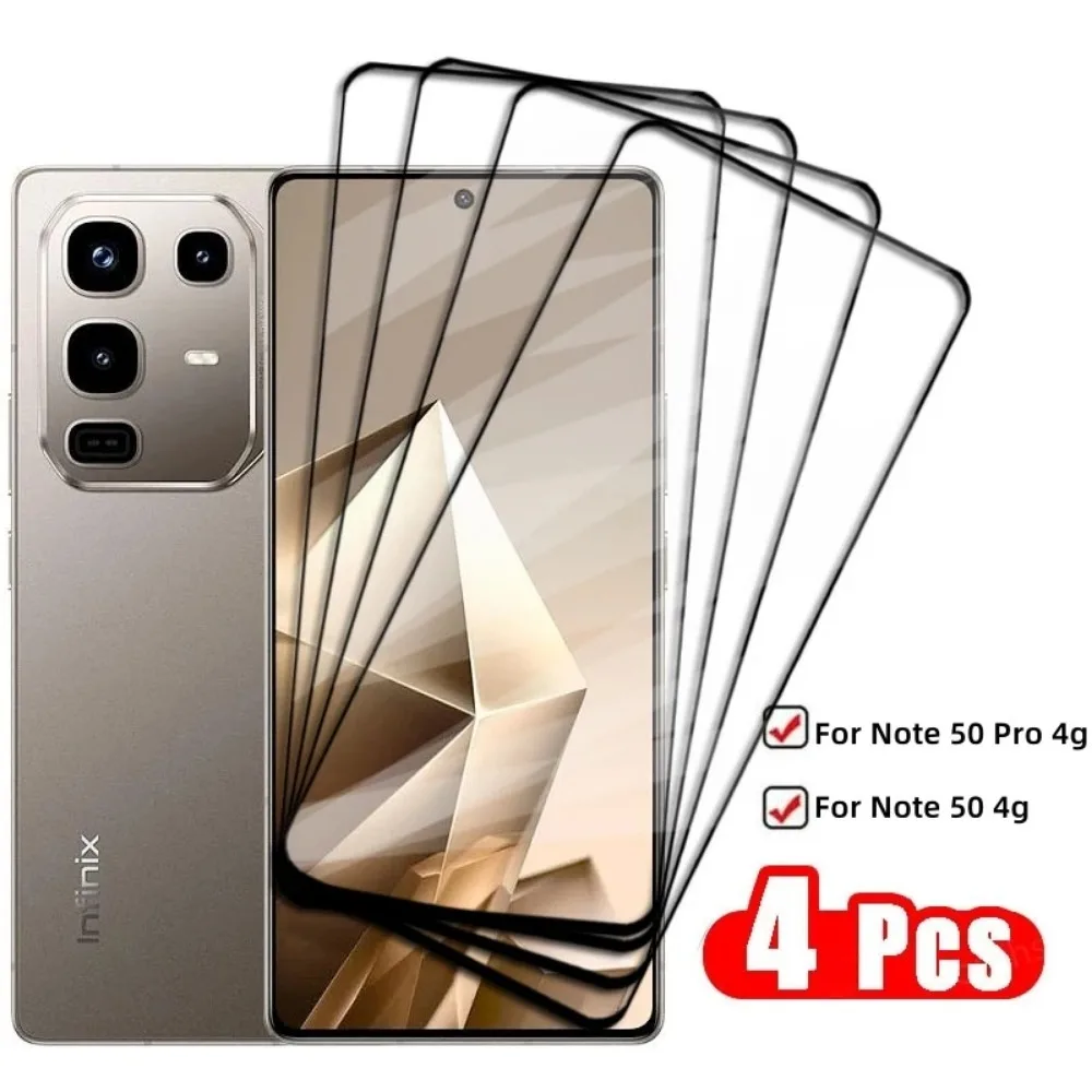 

Полное стекло для Infinix Note 50 Pro, закаленное стекло Infinix Note 50 Pro, защитная пленка для экрана HD, пленка для телефона Infinix Note 50 Pro