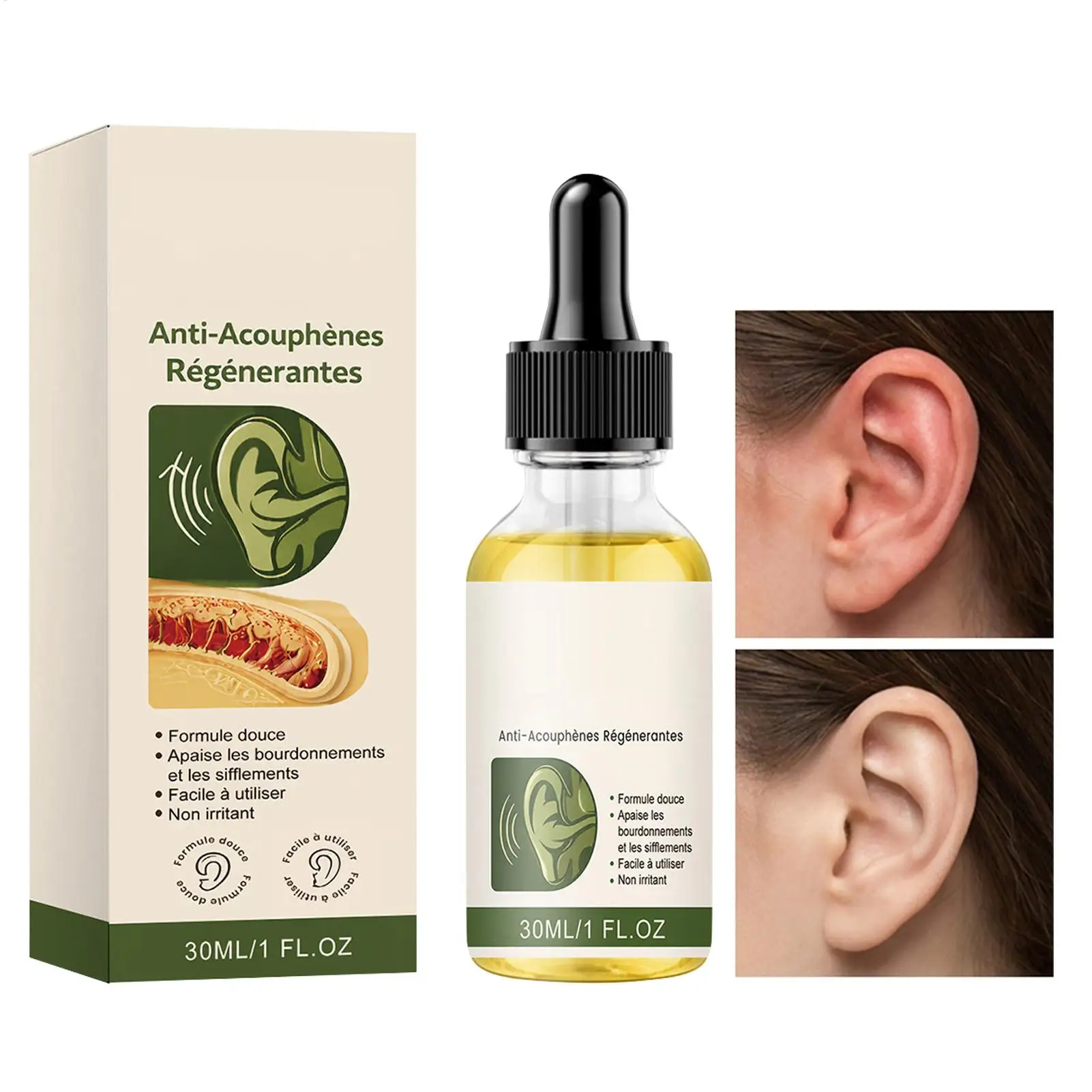 Ear Drops 30ml Soothing Cleansing Nourishing Comfort Care Ear Discomfort Relief Liquid for Women Men Adults Swimmers Divers