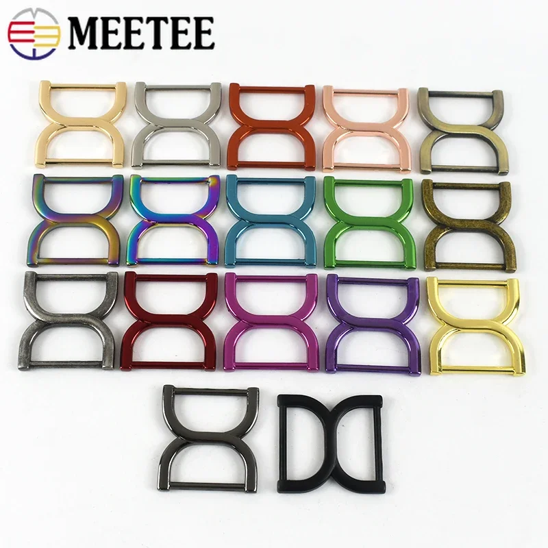 

5/10/20Pcs 25mm Meetee Metal Rings Buckles Double D Ring Bag Belt Hook Webbing Strap Connector Clasp Accessories for Handbag