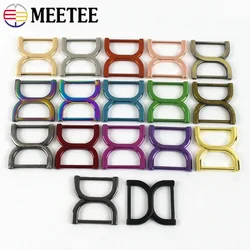 5/10Pcs 25mm Meetee Metal Rings Buckles Double D Ring Bag Belt Hook Webbing Strap Connector Clasp Accessories for Handbag
