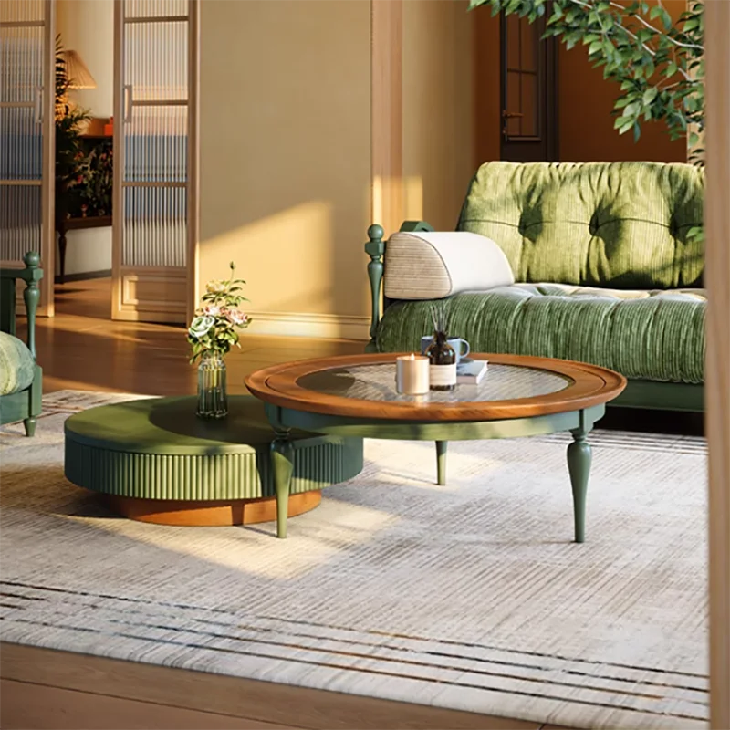 

Vintage Glam Coffee Table Midcentury Design European Luxury Coffee Table Round Beauty Meubles De Maison Salon Home Furniture