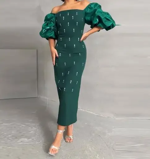 

2025 New Slim Fashion Vintage Polka Dot Long Dress for Women Temperament Commuting Female High Waist Elegant Sweet Party Dresses