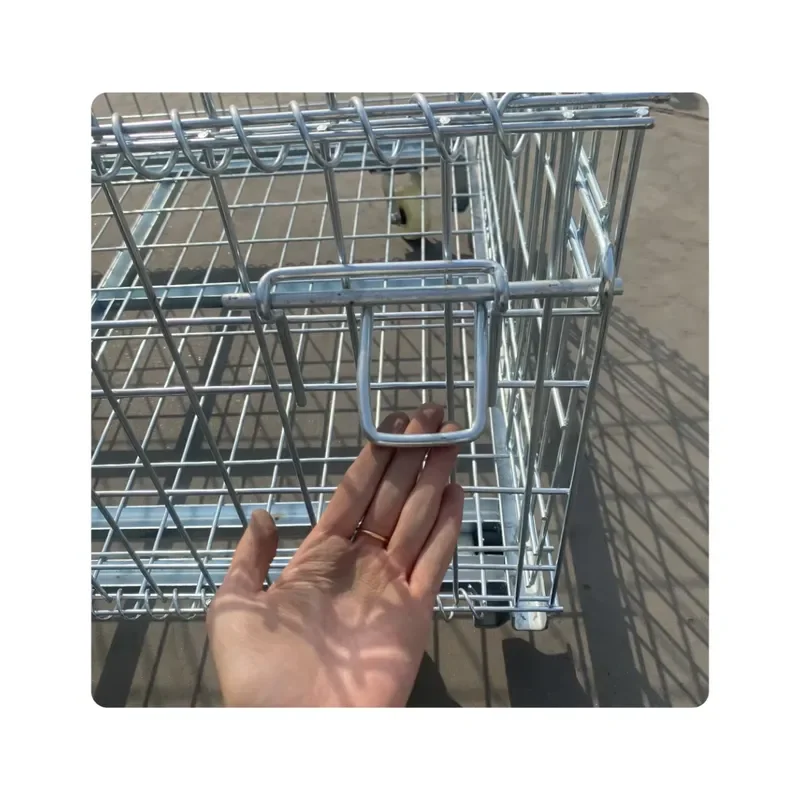 Industrial 1200x1000x890H galvanized container carbon steel wire mesh cage