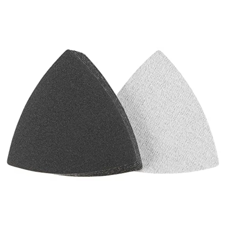 

Triangular Sandpaper Hook and Loop Triangle Sanding Pad Fit 3-1/2" Oscillating Multi-Tool Silicon Carbide for Wet/Dry Use 8pcs