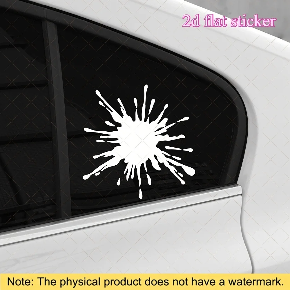 

1 шт. 2D плоская наклейка черный узор брызг декоративная наклейка для автомобильных аксессуаров