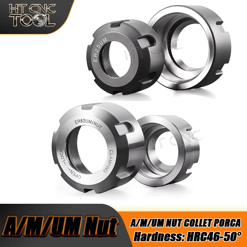 ER11 ER16 ER20 ER25 ER32 ER40 ER50 Precision Balanced Collet Nuts A / M / UM ER Tool Holder Nuts ER Spring Clamping Collect Nut