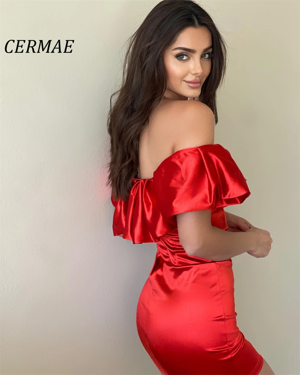 Cermae Boothals Lange Chiffon Elegante Avondjurk Prom Schede Elegante Rode Party Formele Jurken Voor Vrouwen 2023