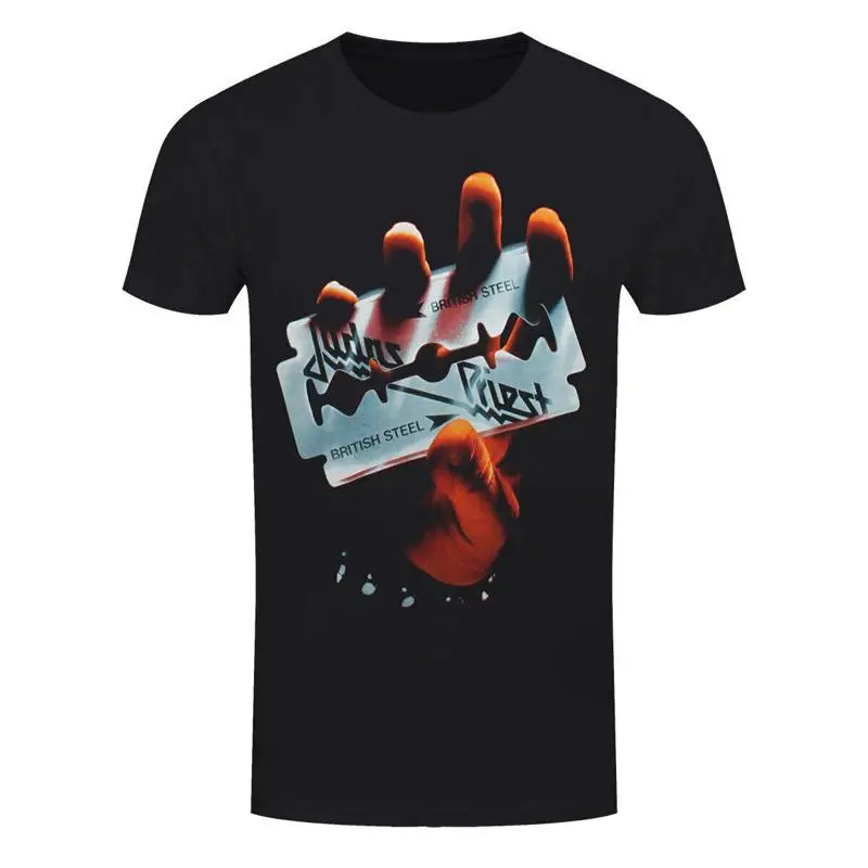 

Judas Priest T Shirt British Steel Band New Black Official