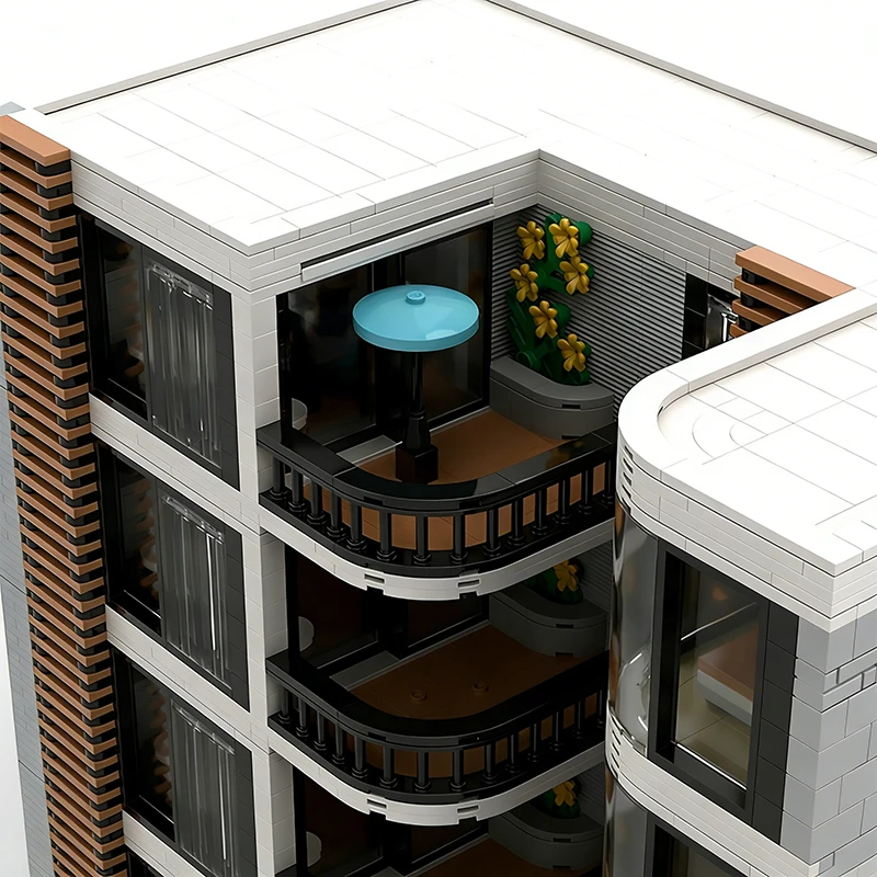 4865 قطعة من مكعبات بناء مدينة ميامي v1.0 بتصميم معياري قابل للتخصيص، لعبة تعليمية يمكنك صنعها بنفسك، هدية للمهرجانات