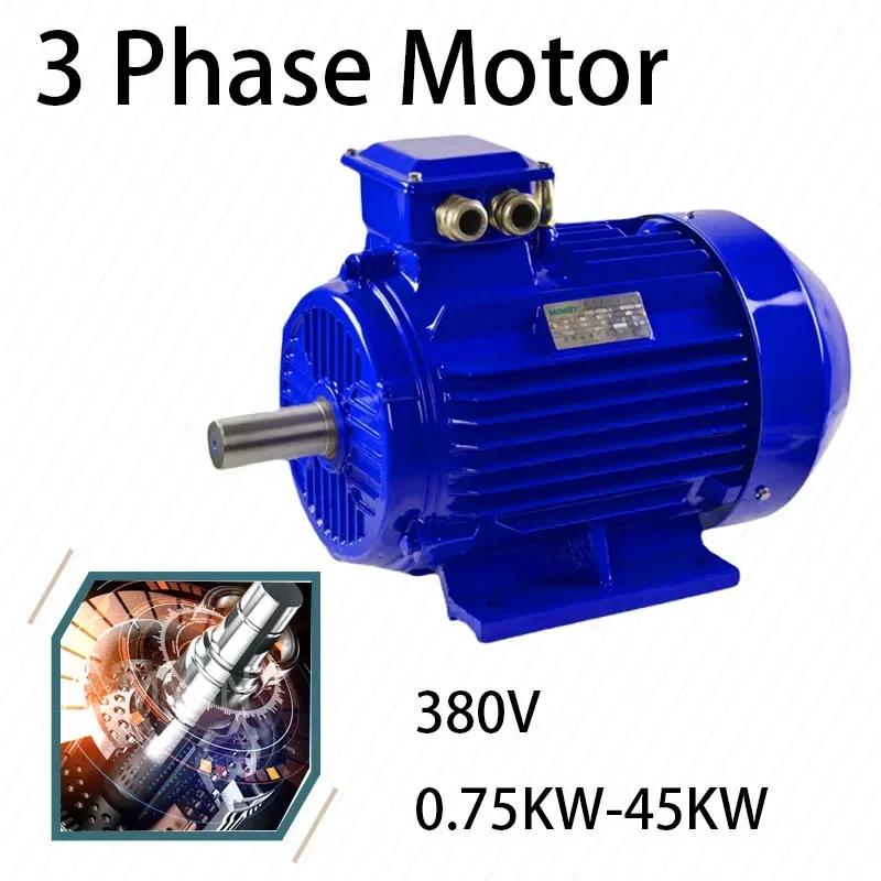 

5.5KW 5500W AC Brake Motor 3 Phase 380V Asynchronous Motor Shaft Diameter Horizontal Axis Electric Motor For Factory