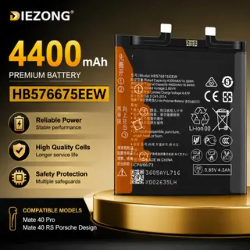 High‑quality Capacity HB576675EEW Battery for Huawei MATE 40 Pro/Mate 40 Pro Plus/Mate 40RS Porsche Edition Phone Batteria