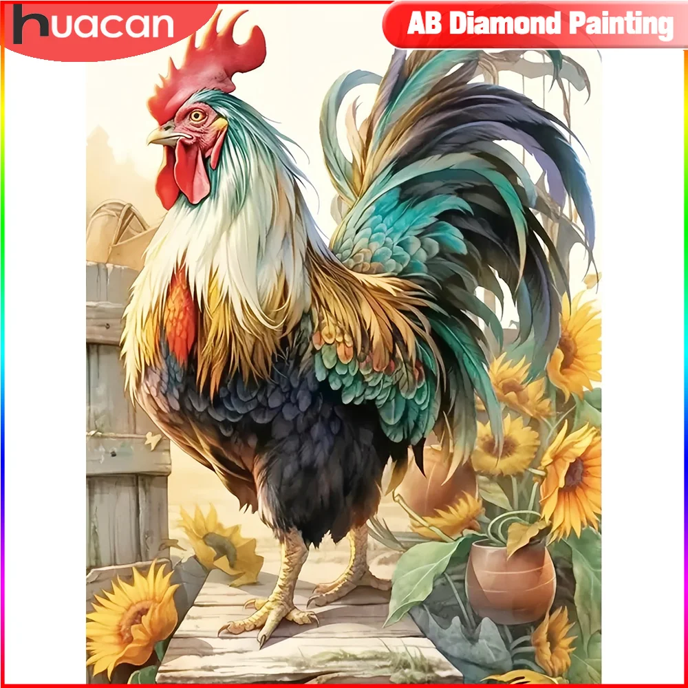 Huacan Cartoon Diamant Malerei komplette Kit Mädchen Wolf volle quadratische runde Mosaik Blume 5d DIY Wohnkultur