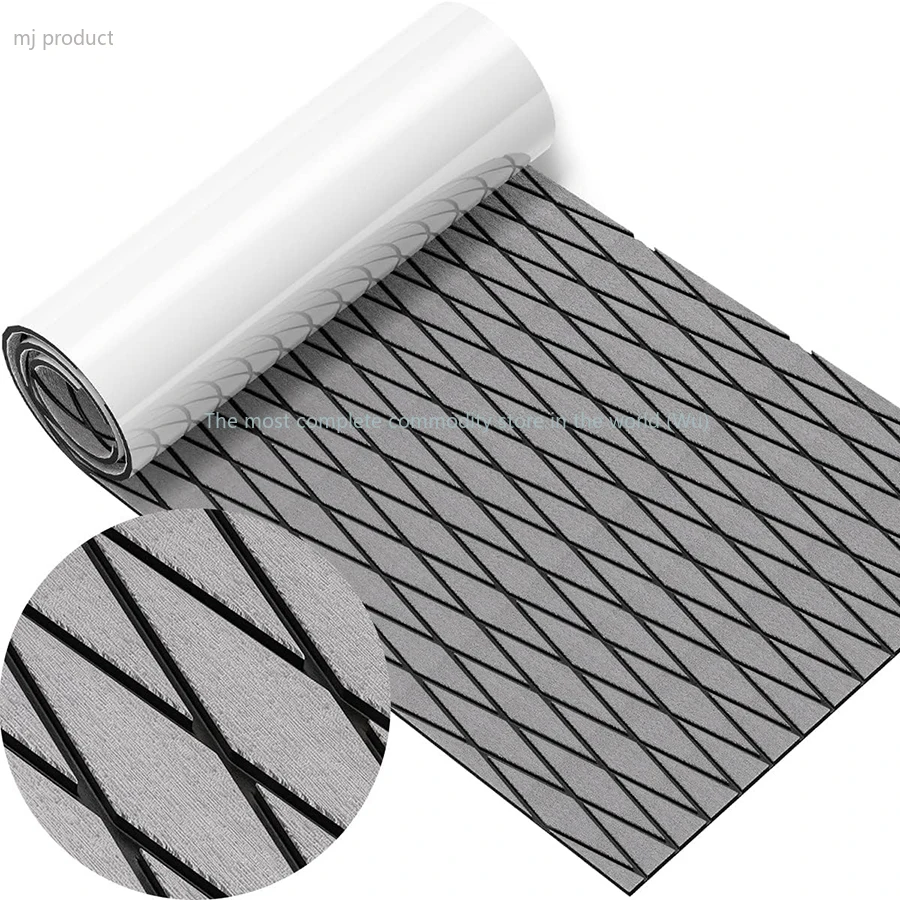 

1900*350*6 мм Eva Boat Decking Sheet Морской пол Противоскользящая накладка с ромбическим ромбовидным узором Самоклеящаяся доска для серфинга