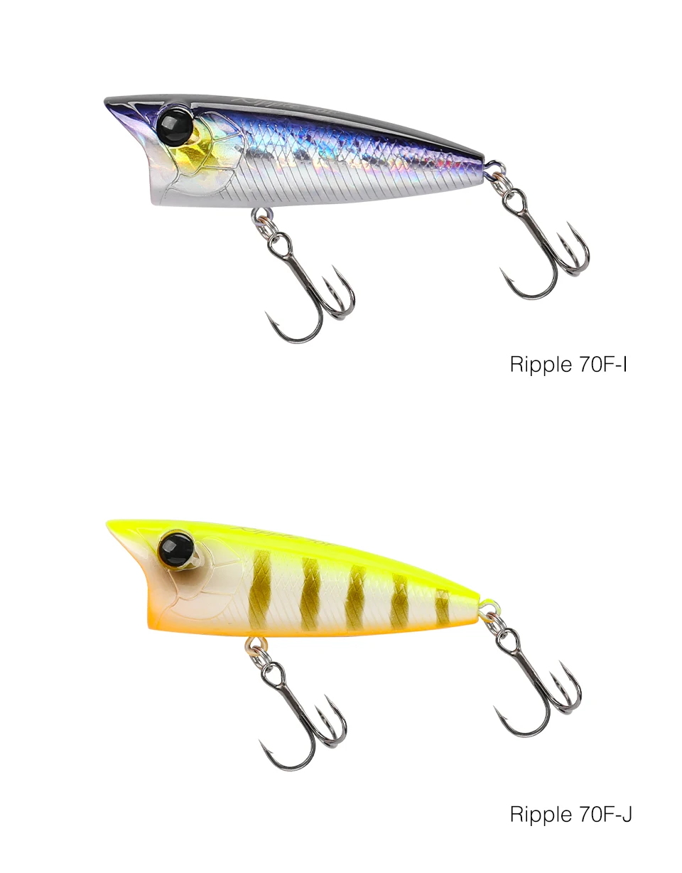 TSURINOYA 70F Popper Angelköder RIPPLE 70mm 12g Topwater Harter Köder für Bass Pike Long Casting Floating Wobble Surface Modell – Detail 19