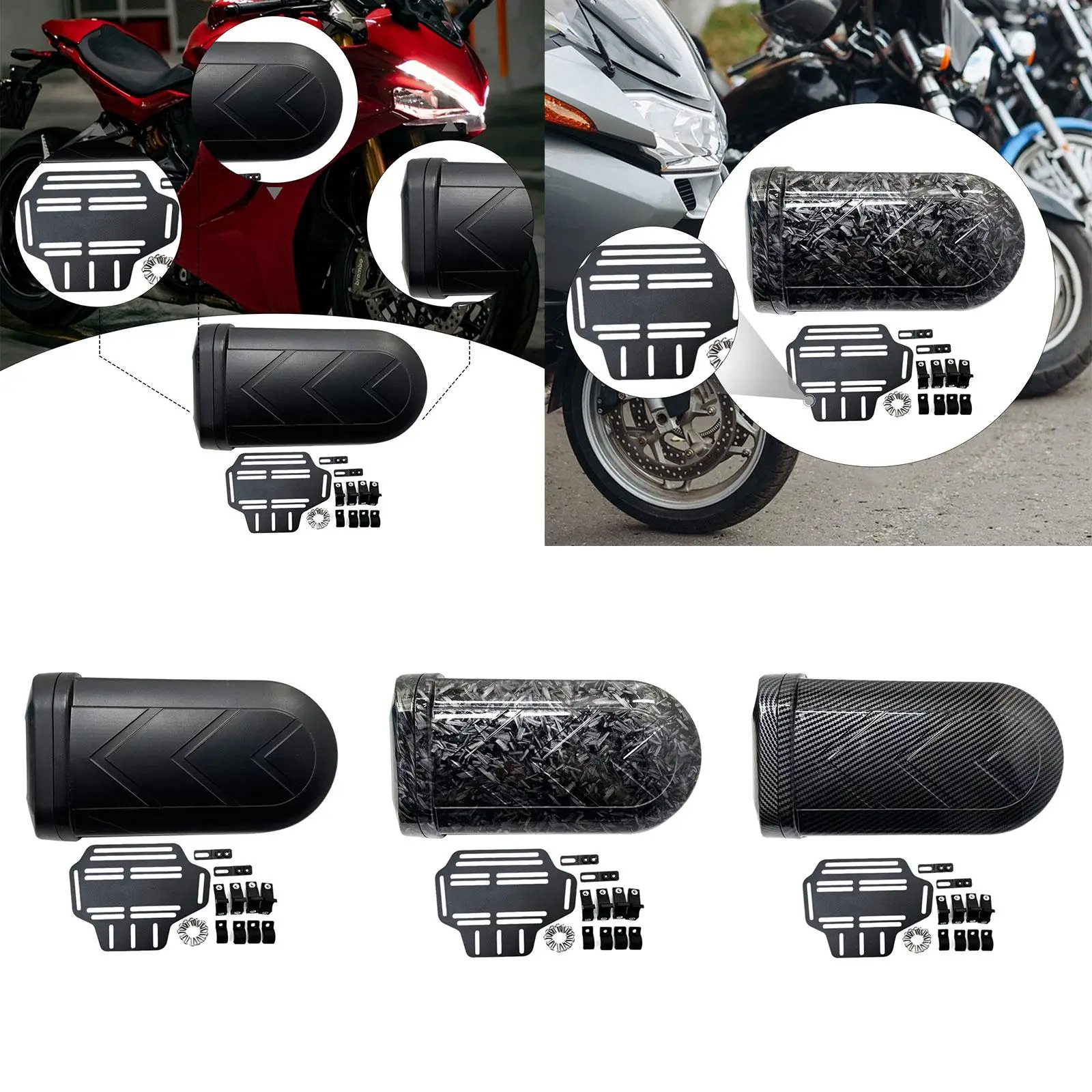 Motorcycle Side Box with Combination Lock Waterproof ABS Metal Storage Case for Tools Multitool and Chain Cleaner