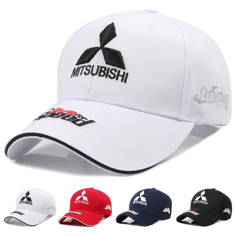 Bonés de Beisebol Ajustáveis para Homens e Mulheres, Bordados, para Mitsubishi Lancer ASX Outlander L200 Pajero Eclipse, Uso em Esportes ao Ar Livre