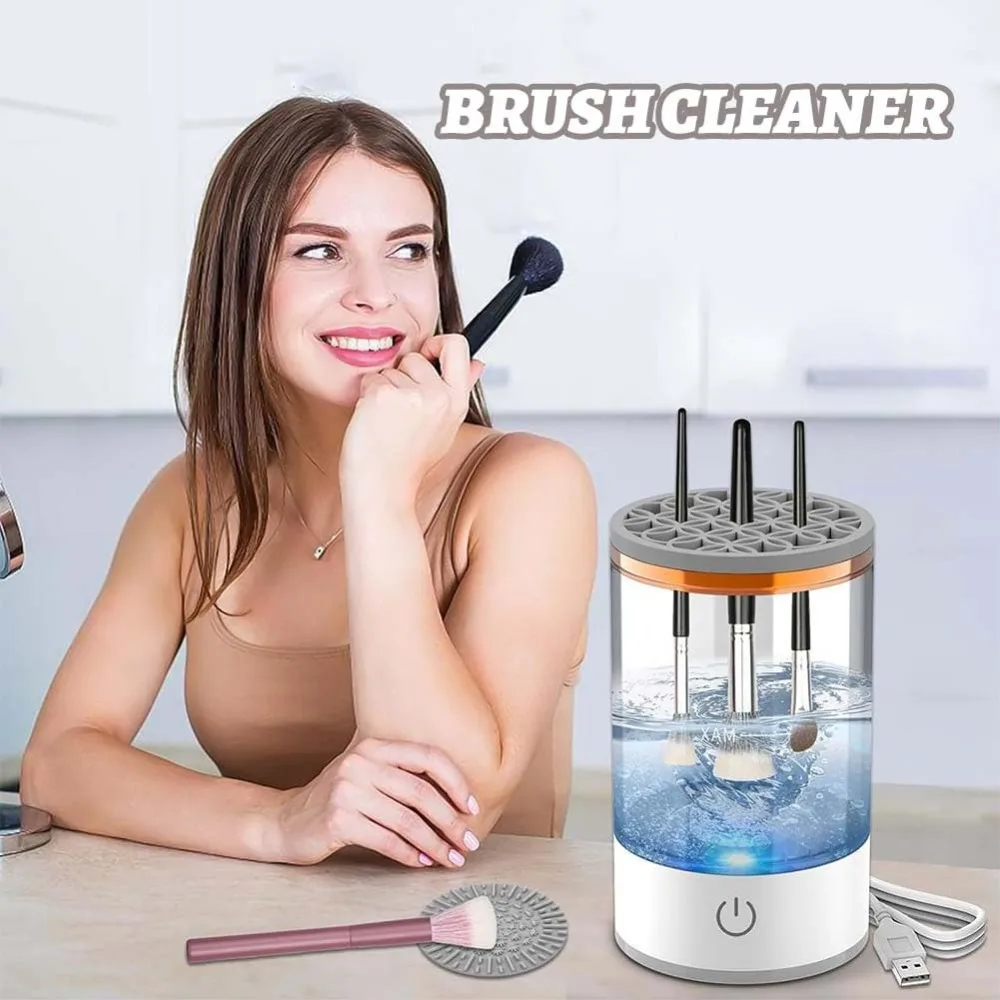 

Dryer Cosmetic Brush Cleaner Brushes Set Silicone Makeup Brush Rotary Cleaner Automatic Clean Deep Cleaning Makeup Brush Cleaner