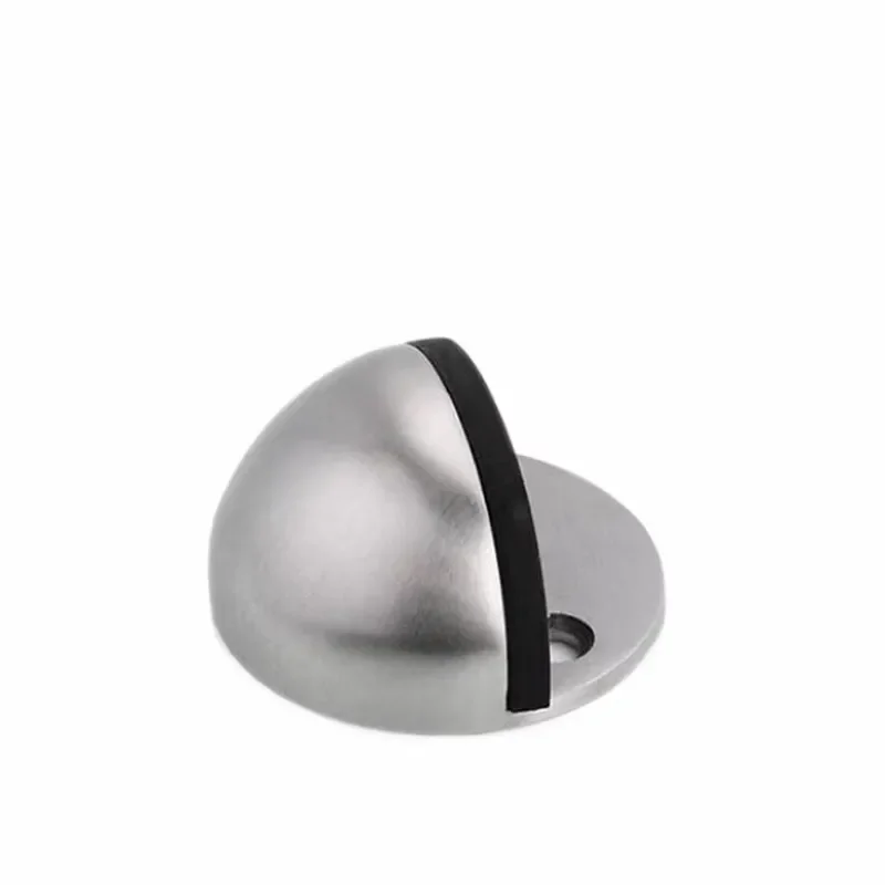 Stainless steel turtle-shaped semi-circular anti-collision door stop, suitable for bathroom doors, ground installation