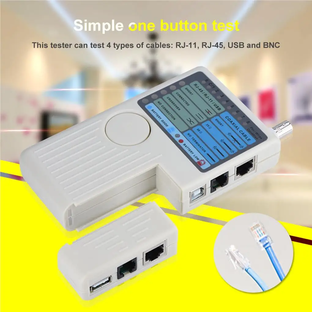 ABS Network Internet Tester Portable Replacement Professional Handheld 6 Port Home Office LAN Cable Tracker Detector Tool