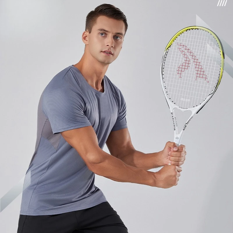 Men's T-shirts Short Sleeve Gym Clothes Women Running Top Training Shirt Fitness Workout Jogging Sports Shirt Woman Sportswear