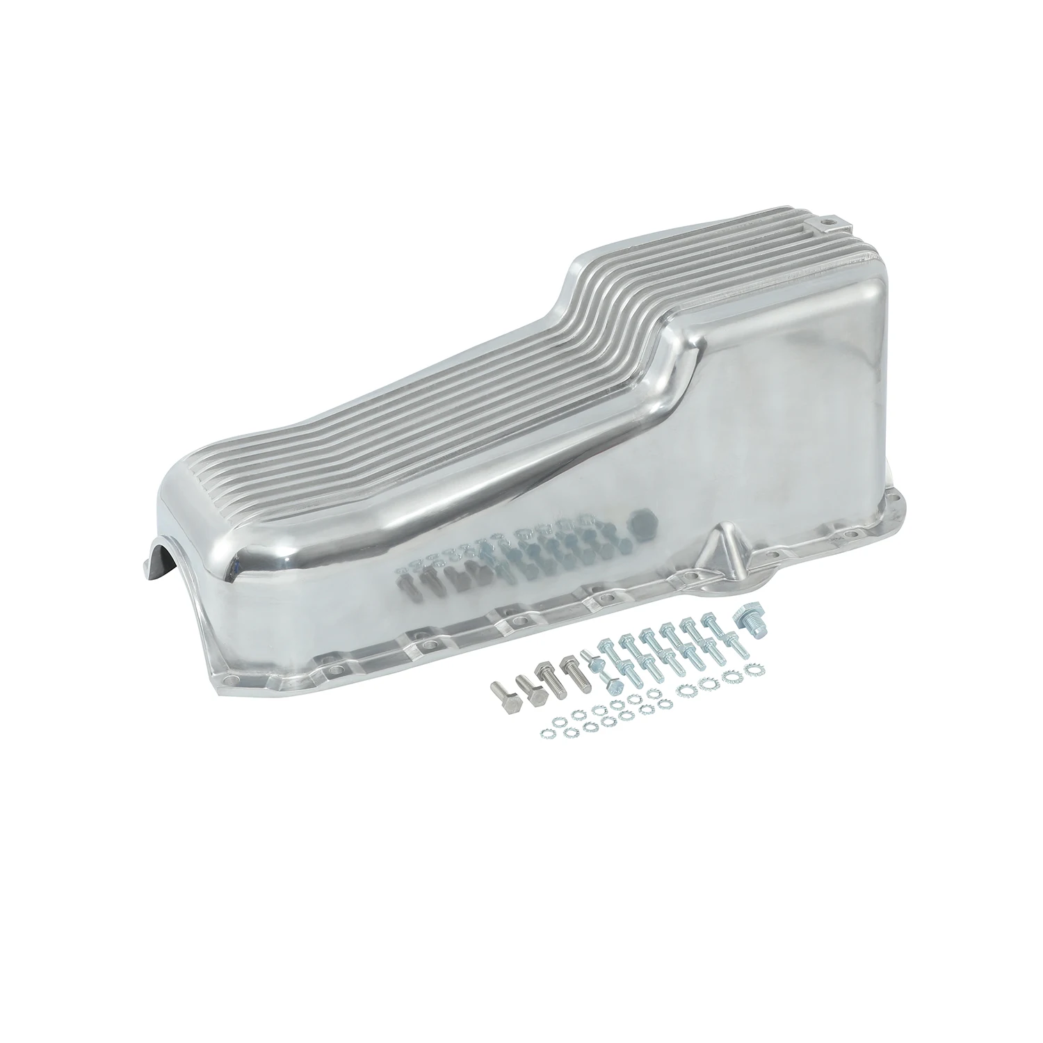 Carter d'huile en aluminium poli à ailettes SBC Real Seal 86-02, moteur Vortec 305 5,0l 350 5,7l