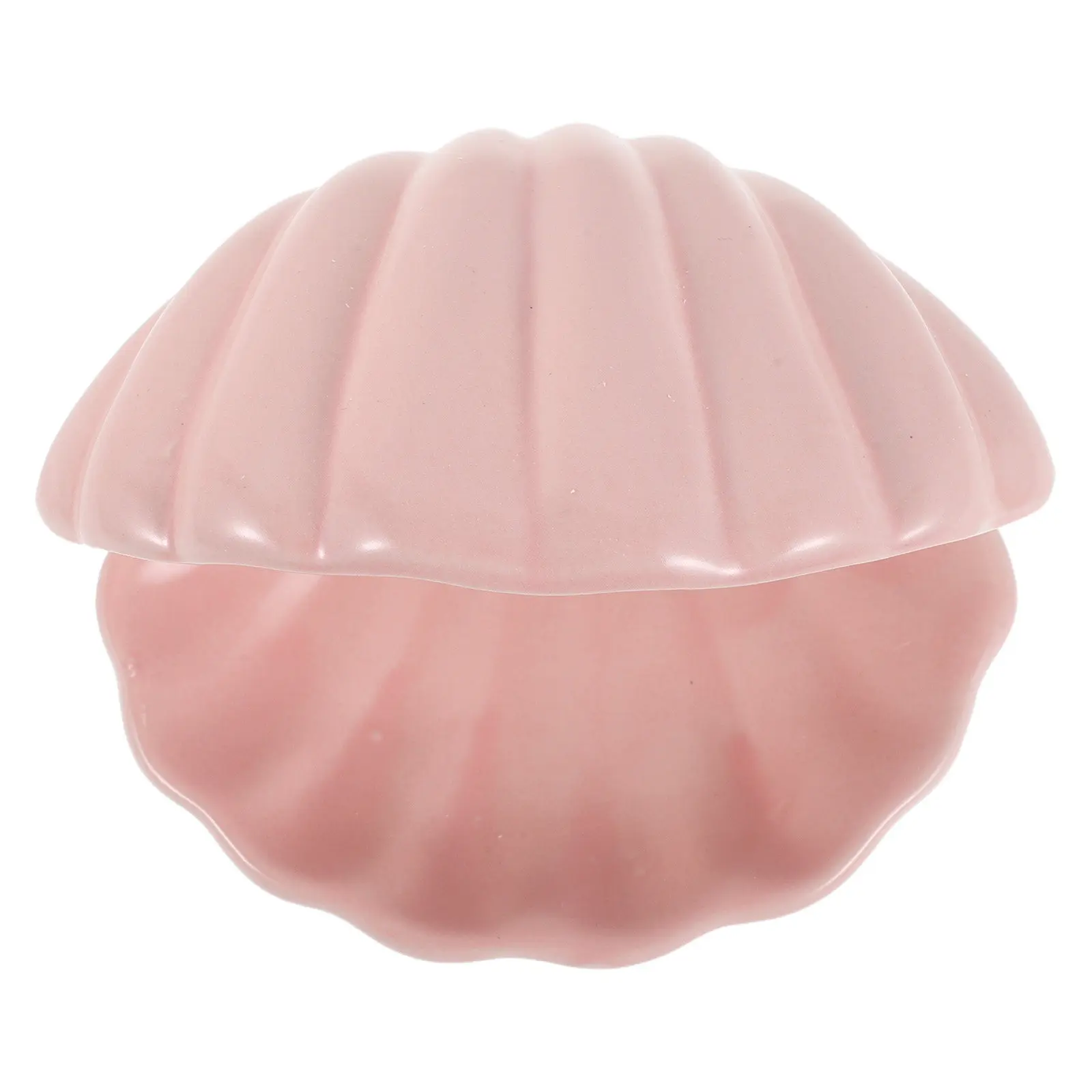 

Premium Ceramic Shell Jewelry Dish Elegant Open Clamshell Design Ring Holder Trinket Tray for Dresser Vanity Counter Ocean Theme