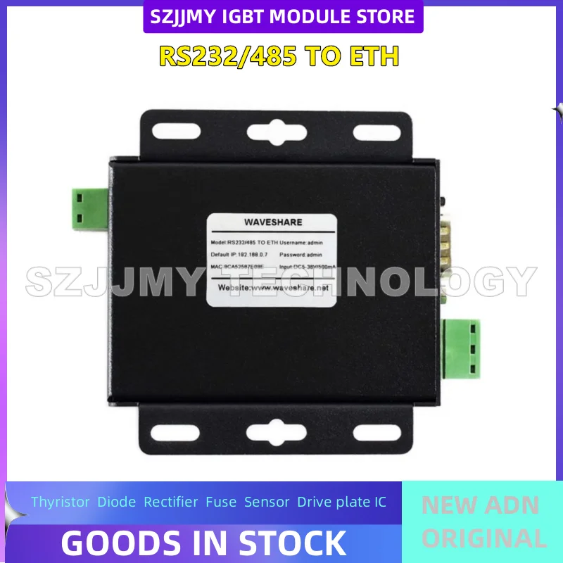 NUOVO modulo porta RS232/485 a Ethernet RJ45 doppia porta seriale Ethernet Modbus gateway grado industriale NUOVO ORIGINALE IN MAGAZZINO