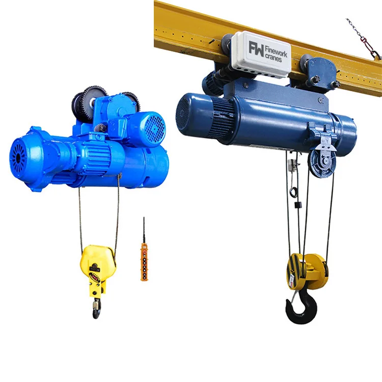 Double Lifting Speed Wire Rope Hoist 2 Tons 3 Meters Wire Rope Electric Hoist for Construction Site