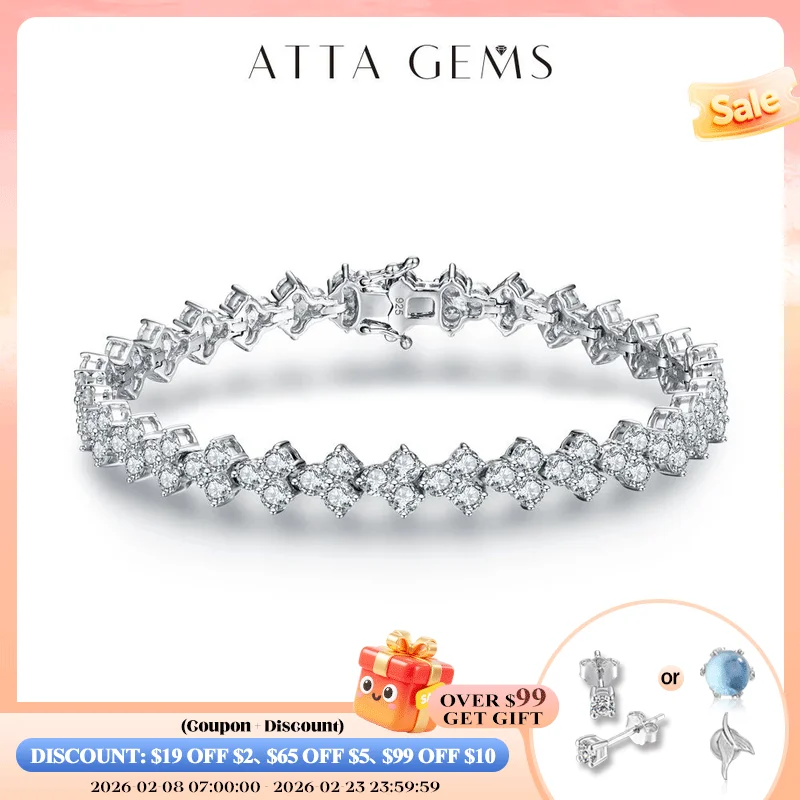 

Бриллиантовый браслет из серебра 3,0 пробы с муассанитом 925 мм