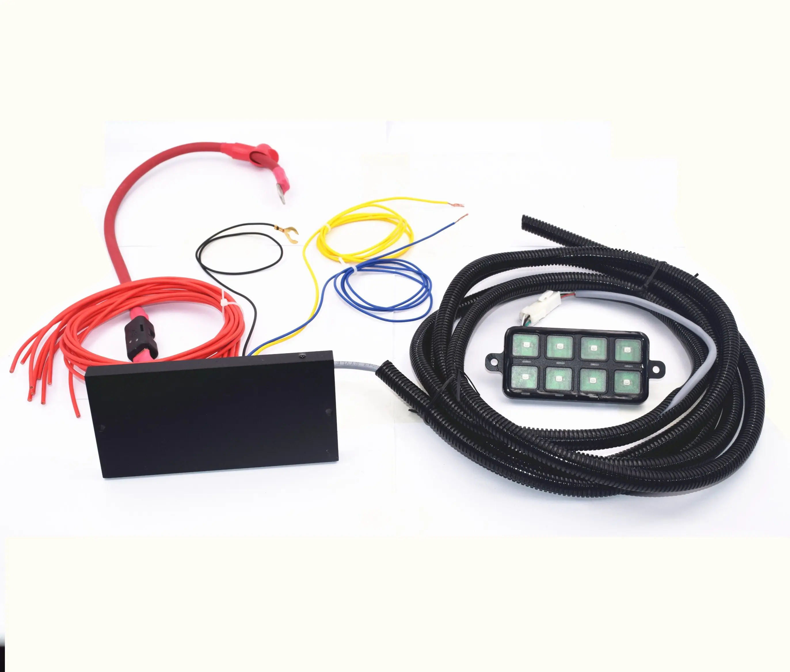 Dc12V 24V  Rgb Light On Off Control Alloy 8 Gang Switch Panel With App Prewire  For Car Bus